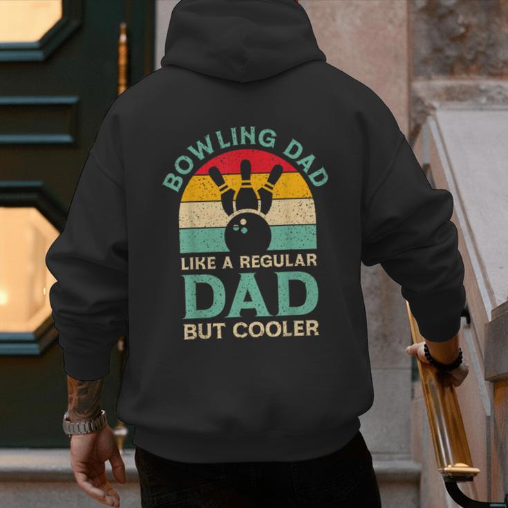 Fathers Day Bowling Dad For Bowling Player Dad Men's Hoodie Back Print