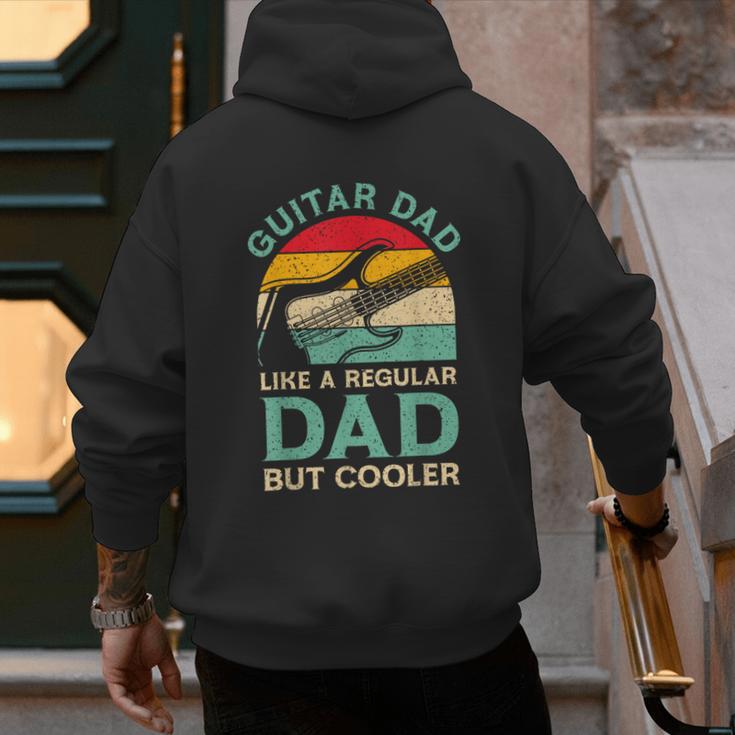 Fathers Day Guitar Dad For Guitarist Music Lover Dad Men's Hoodie Back Print