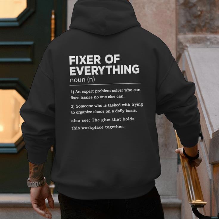 Father's Day For Office Dad Fixer Of Everything Men's Hoodie Back Print