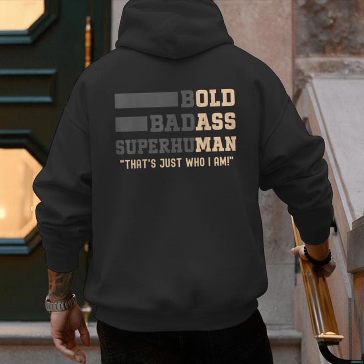 Fathers Day Old Man Retirement Tee Gag For Dad Men's Hoodie Back Print