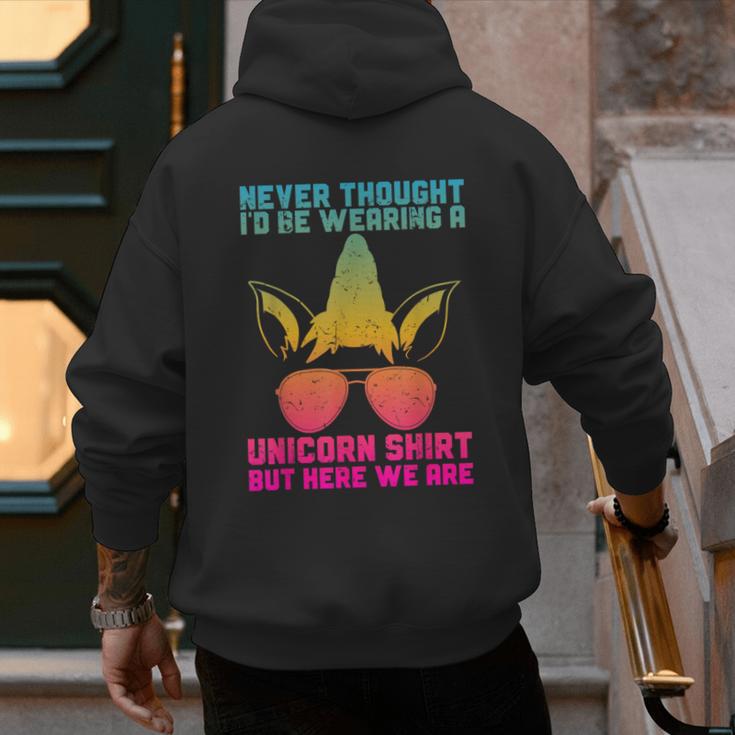 Fathers Day I Wear A Unicorn Shirt Dadacorn Men's Hoodie Back Print Fathers Day I Wear A Unicorn Shirt Dadacorn Men's Hoodie Back Print