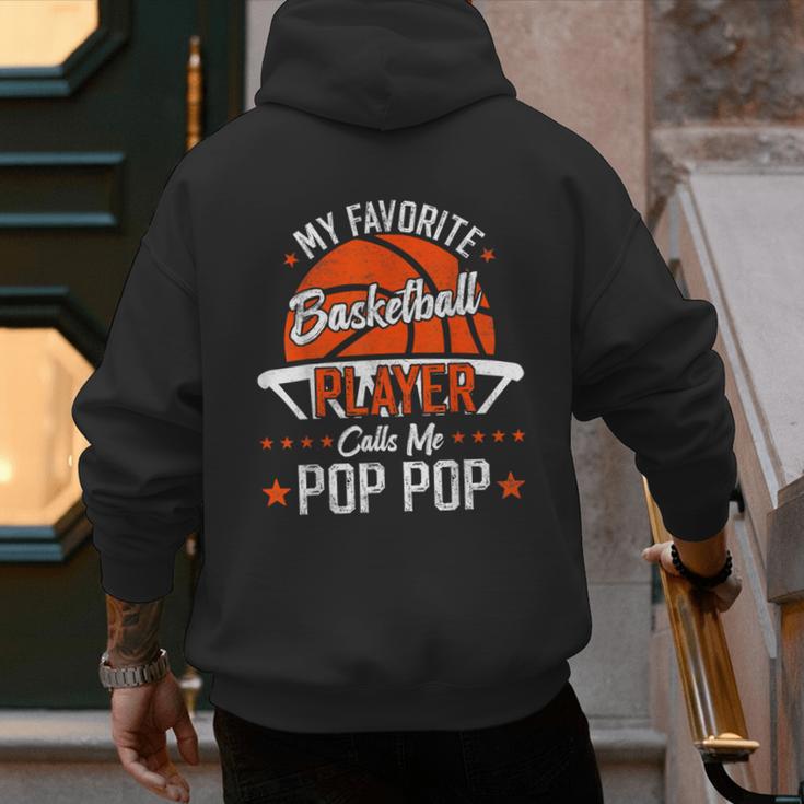 My Favorite Basketball Player Calls Me Pop Pop Funny Dad Men's Hoodie Back Print My Favorite Basketball Player Calls Me Pop Pop Funny Dad Men's Hoodie Back Print