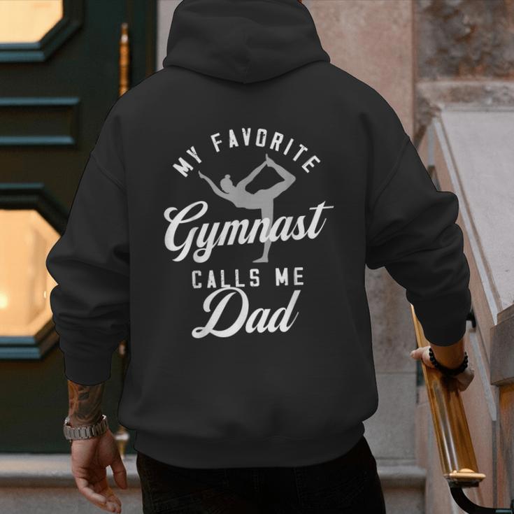 My Favorite Gymnast Calls Me Dad Mat Sports Gymnastics Men's Hoodie Back Print