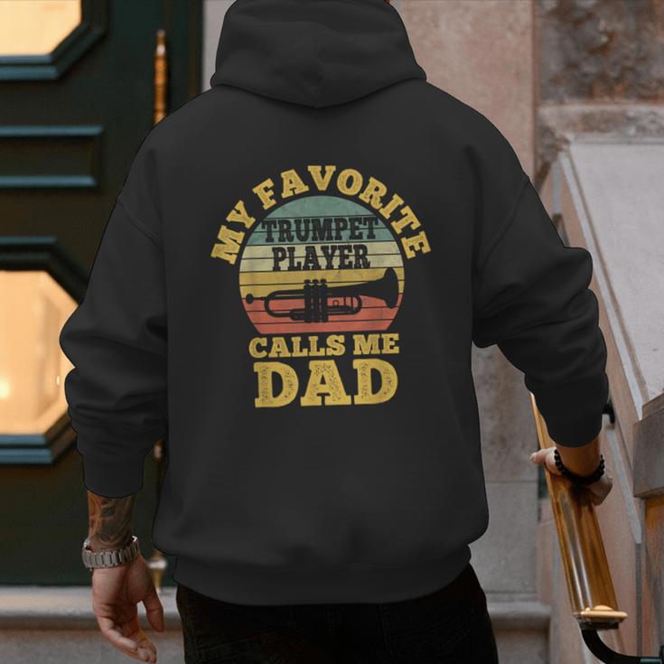 My Favorite Trumpet Player Calls Me Dad Father Vintage Men's Hoodie Back Print My Favorite Trumpet Player Calls Me Dad Father Vintage Men's Hoodie Back Print