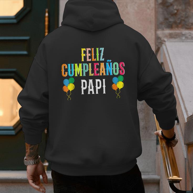 Feliz CumpleañOs Papi Spanish Dad Birthday For Kids Men's Hoodie Back Print