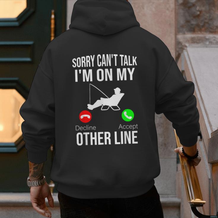 Fishing Dad Men Reel Cool Fish Bass Fishing Men's Hoodie Back Print