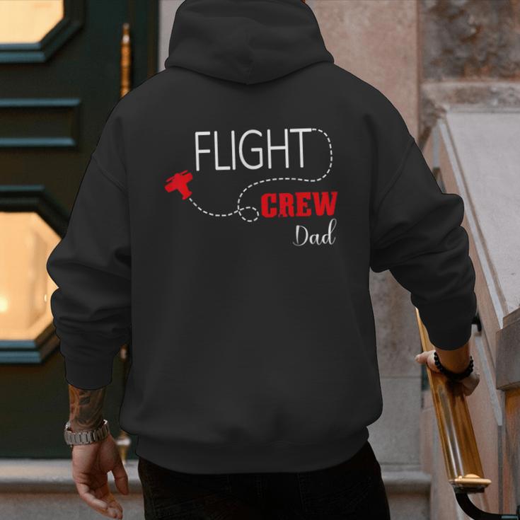 Flight Crew Airplane Birthday Dad Airplane Matching Family Men's Hoodie Back Print