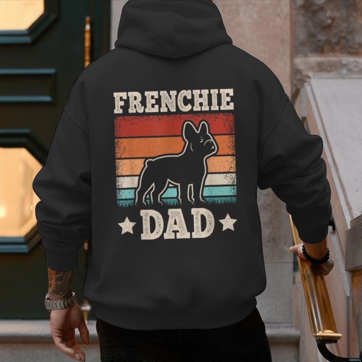 Frenchie Dad Retro French Bulldog Lover Daddy Men Men's Hoodie Back Print Frenchie Dad Retro French Bulldog Lover Daddy Men Men's Hoodie Back Print