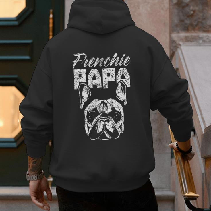 Frenchie Papa Lover Owner French Bulldog Dad Father Daddy Men's Hoodie Back Print