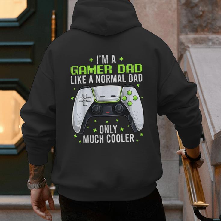 Gamer Dad Gaming Shirts Fathers Day Video Game Daddy Men's Hoodie Back Print