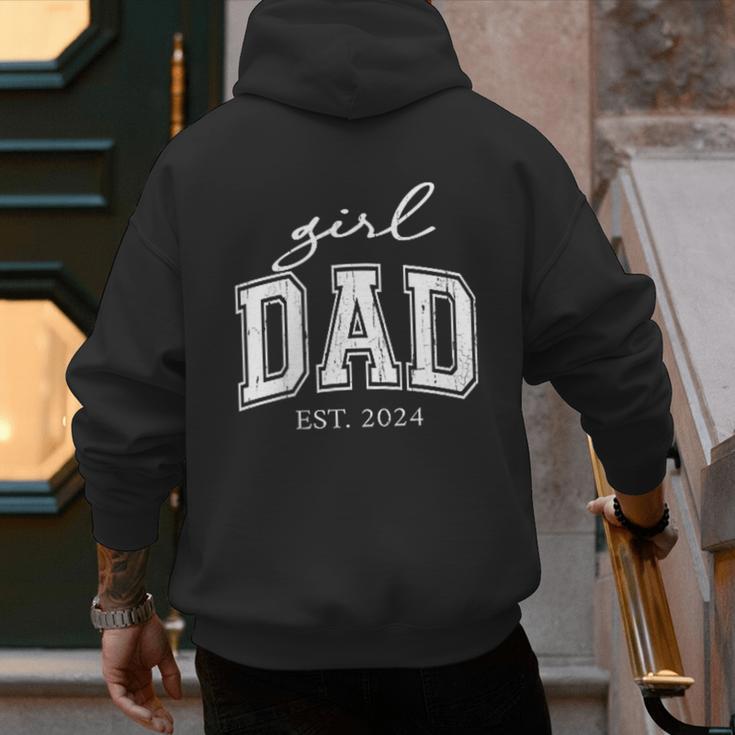 Girl Dad Est 2024 Dad Of Girls Father's Day Men's Hoodie Back Print Girl Dad Est 2024 Dad Of Girls Father's Day Men's Hoodie Back Print