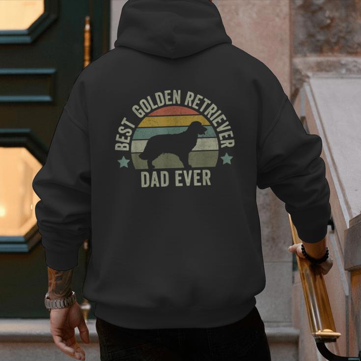 Golden Retriever Dad Dog Shirt Fathers Day Doggy Men's Hoodie Back Print
