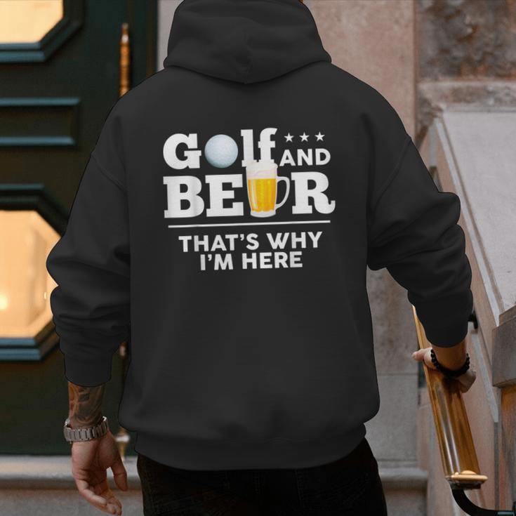 Golf And Beer Joke Dad Fathers Day Drinking Birthday Small Men's Hoodie Back Print Golf And Beer Joke Dad Fathers Day Drinking Birthday Small Men's Hoodie Back Print