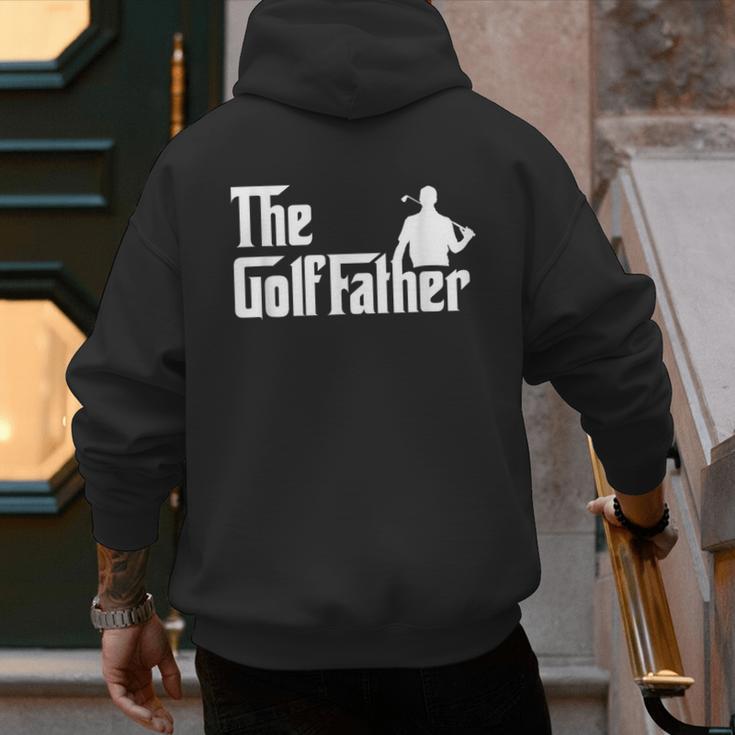 Golffather Father Dad Golfer Golfing Golf Club Putter Men's Hoodie Back Print