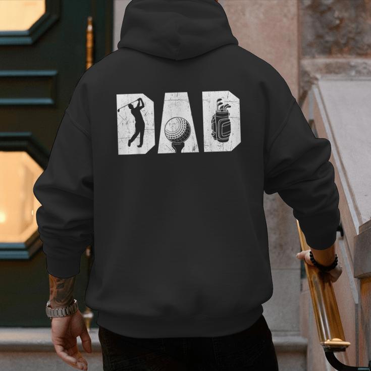 Golfing Dad Golf Lover Golfing Putter Golfer Men's Hoodie Back Print