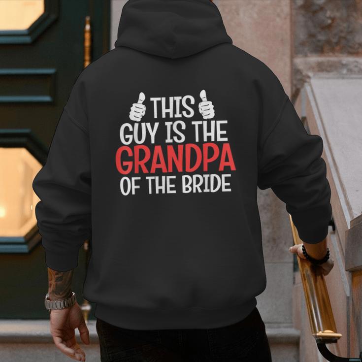 Grandpa Of The Bride Wedding Bride Grandfather Men Dad Men's Hoodie Back Print