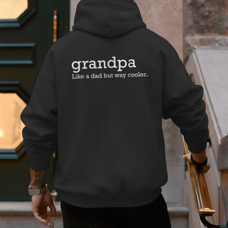Grandpa Like a Dad But Way Cooler Small Men's Hoodie Back Print