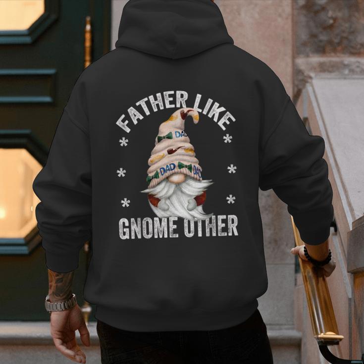 Grandpa Fathers Day Gnome For Men And Best Dad Pun Men's Hoodie Back Print