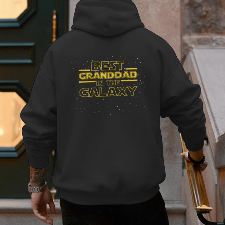 Grandpa Granddad Shirt Best Granddad In The Galaxy Men's Hoodie Back Print