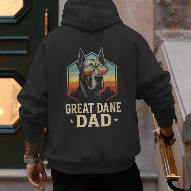 Great Dane Dad Vintage Men's Hoodie Back Print