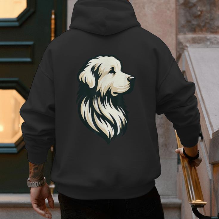 Great Pyrenees Pyr Minimalist Simple Dog Mom Dad Boys Girls Men's Hoodie Back Print Great Pyrenees Pyr Minimalist Simple Dog Mom Dad Boys Girls Men's Hoodie Back Print