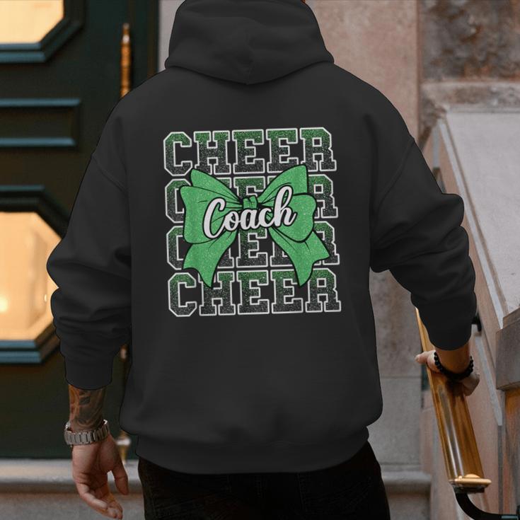 Green Sport Loud Proud Cheer Coach Dad Father's Day Men's Hoodie Back Print