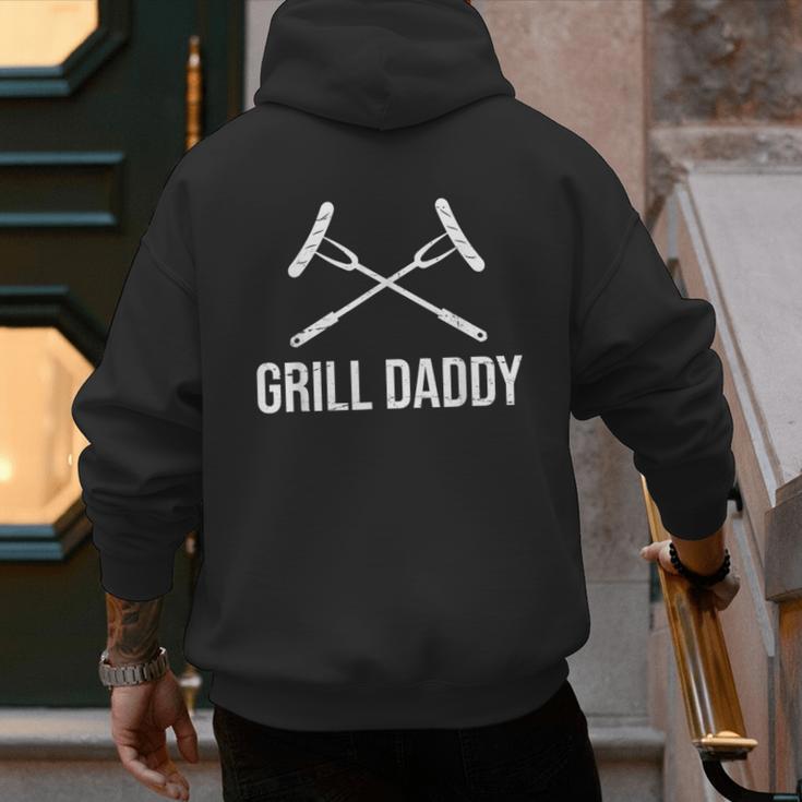 Grill Daddy Grillfather-Grill Dad Men's Hoodie Back Print