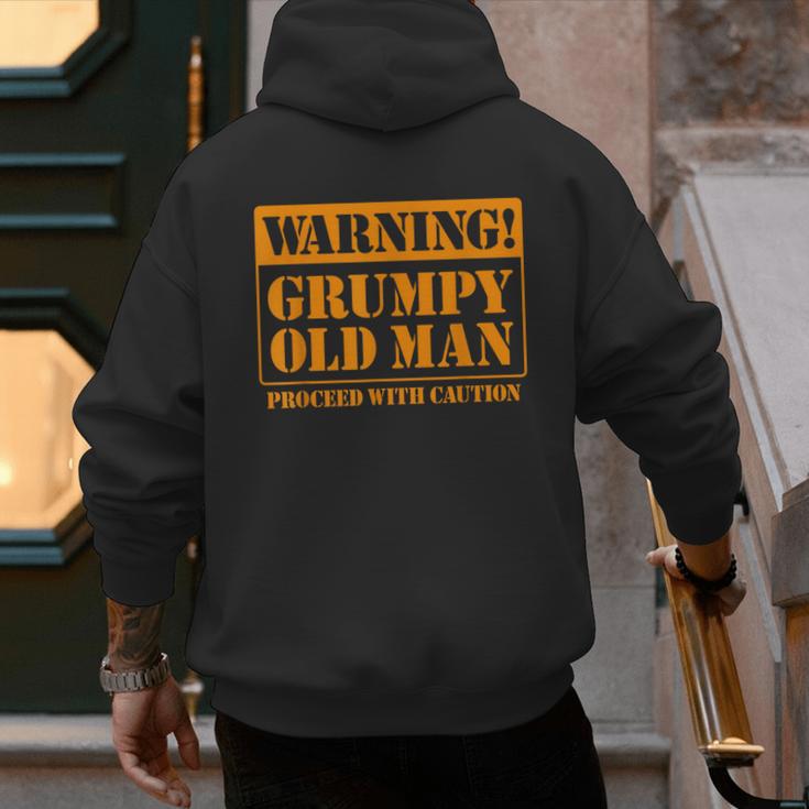 Grumpy Old Man Tee Shirt For Grandfathers Dads Father's Day Men's Hoodie Back Print
