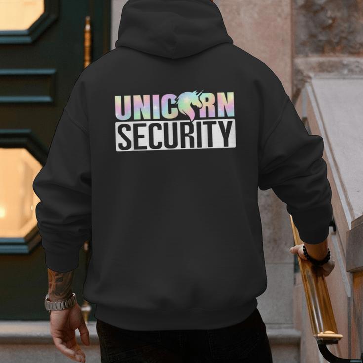 Halloween Mom Dad Daughter Adult Costume Unicorn Security Men's Hoodie Back Print Halloween Mom Dad Daughter Adult Costume Unicorn Security Men's Hoodie Back Print