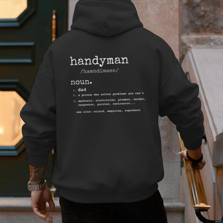 Handyman Definition Tee Dad Handyman Men's Hoodie Back Print Handyman Definition Tee Dad Handyman Men's Hoodie Back Print