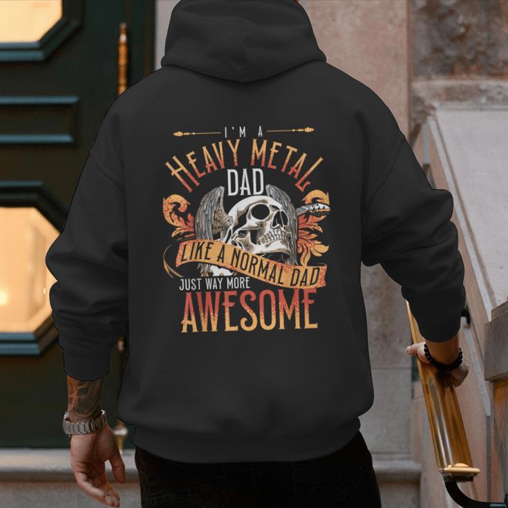 Heavy Metal Cooler Dad Punk Rock Music Lover Men's Hoodie Back Print