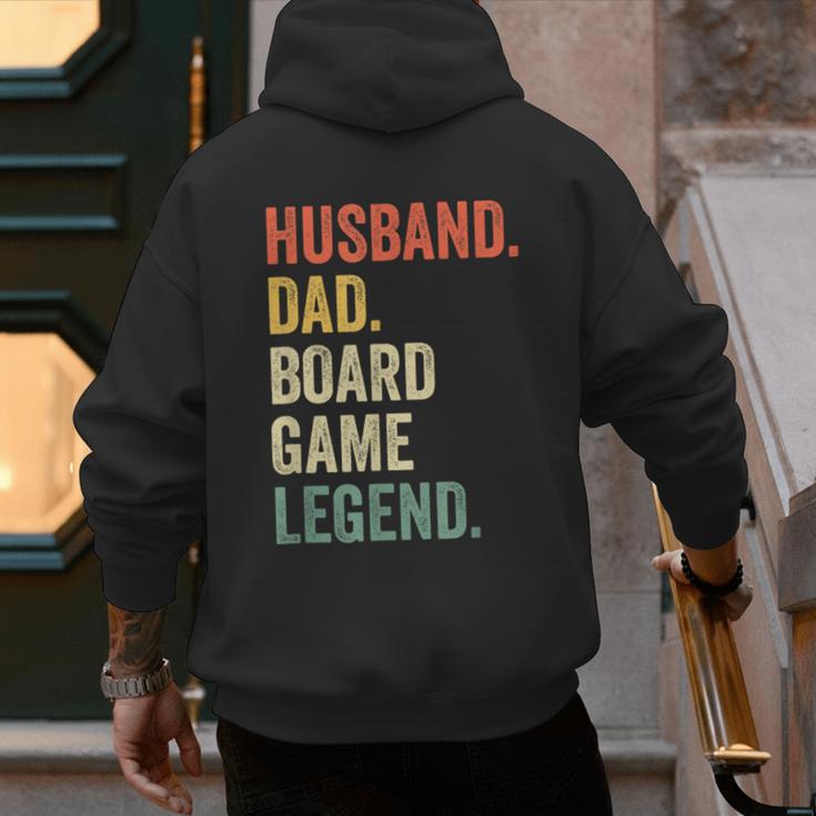 Husband Dad Board Game Night Legend Father Vintage Men's Hoodie Back Print Husband Dad Board Game Night Legend Father Vintage Men's Hoodie Back Print