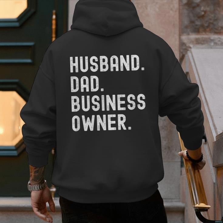 Husband Dad Business Owner CEO Entrepreneur Men Men's Hoodie Back Print