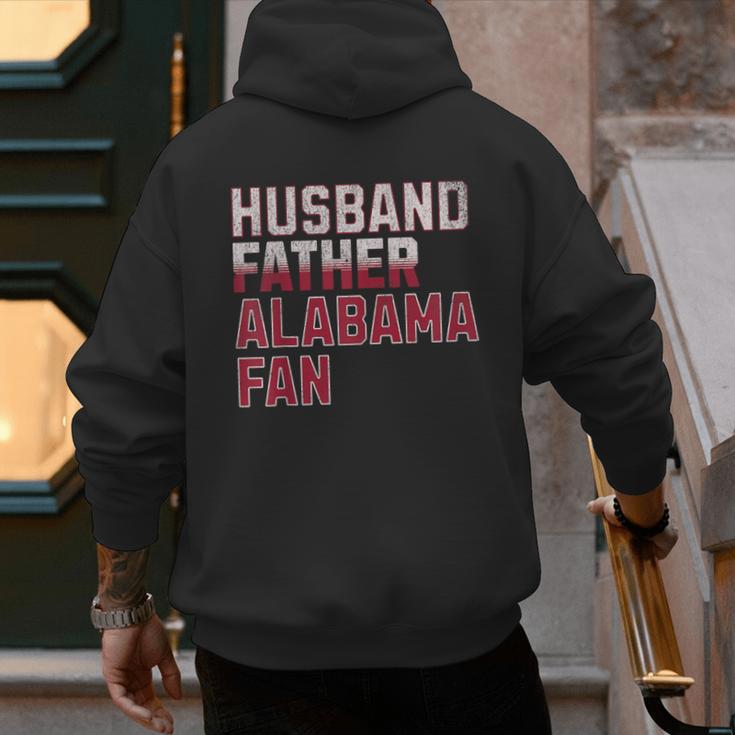 Husband Father Alabama Fan Fathers Day Alabama Dad Men's Hoodie Back Print