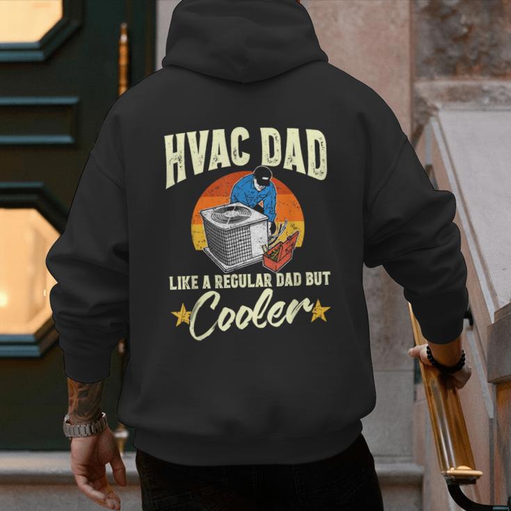 HVAC Dad But Cooler HVAC Technician Father Men's Hoodie Back Print