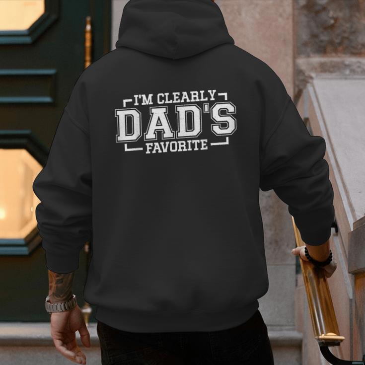 I'm Clearly Dad's Favorite Favorite Child And Favorite Son Men's Hoodie Back Print