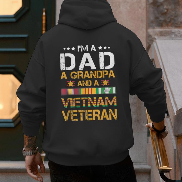I'm A Dad Grandpa And A Vietnam Veteran US Army Vet Men's Hoodie Back Print