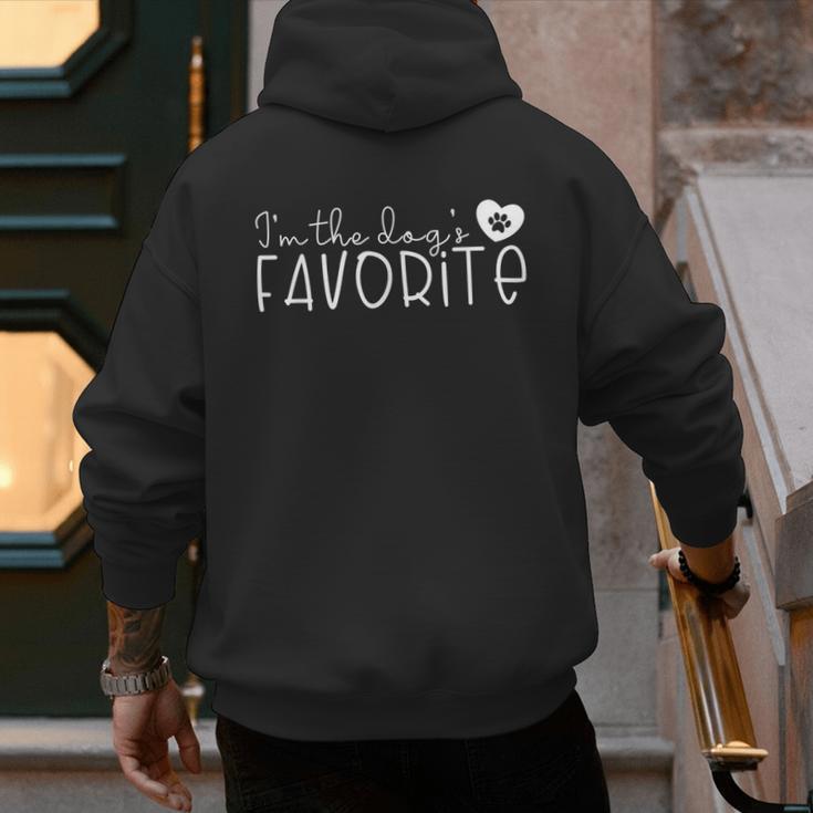 I'm The Dog's Favorite Cute Dog Mom Dad Pet Lover Men Women Kids Men's Hoodie Back Print