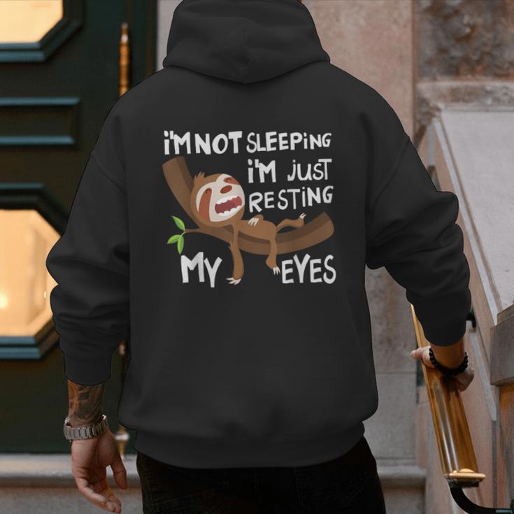 I'm Not Sleeping I'm Just Resting My Eyes Father's Day Dad Men's Hoodie Back Print