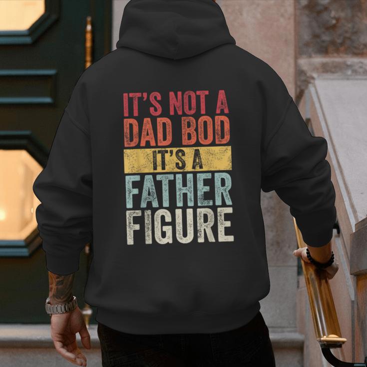 It's Not A Dad Bod It's A Father Figure Retro VintageShort Sleeve Men's Hoodie Back Print