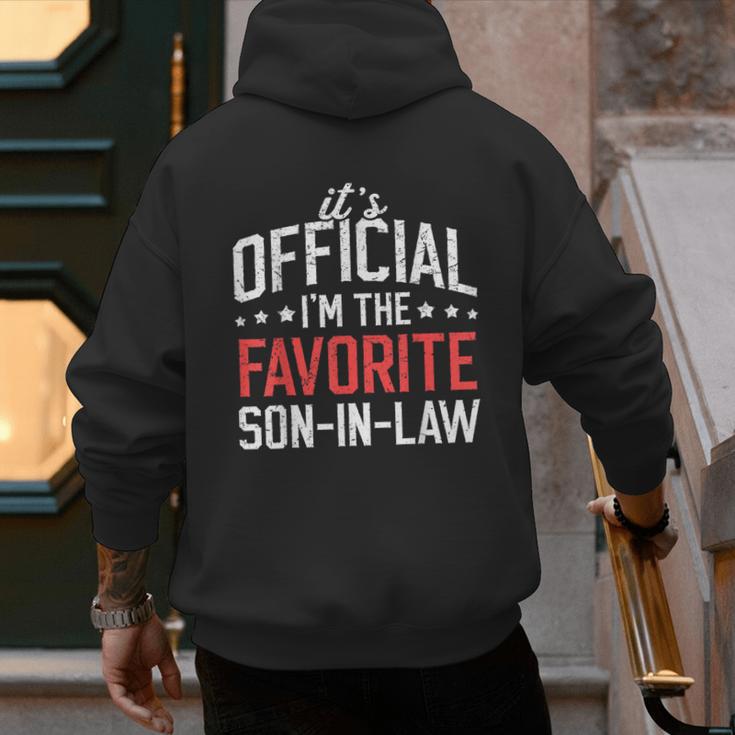 It's Official I'm The Favorite Son-In-Law Dad Father Men's Hoodie Back Print
