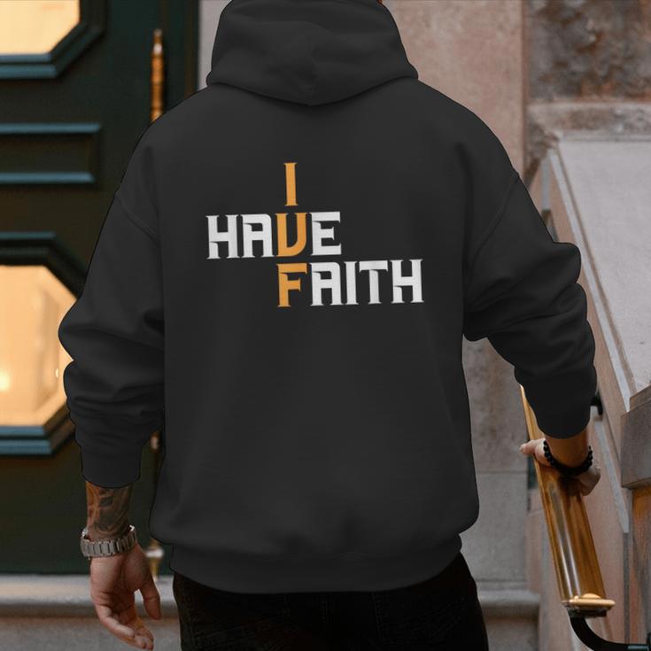 IVF I Have Faith IVF Mom IVF Dad Transfer Day Men's Hoodie Back Print