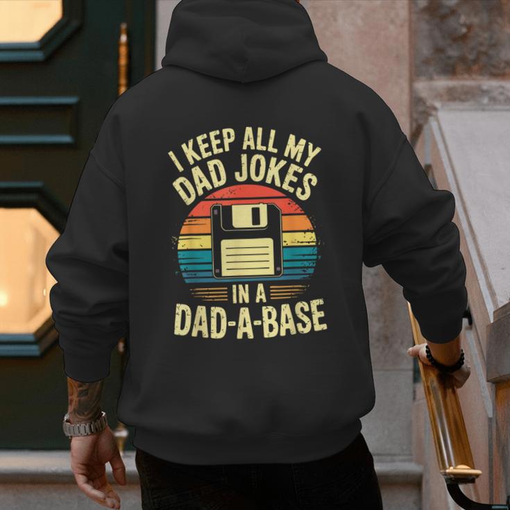 I Keep All My Dad Jokes In A Dad-A-Base Shirt Men Dad Joke Men's Hoodie Back Print