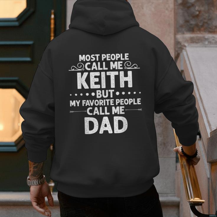 KEITH Name Father's Day Personalized Men Dad Men's Hoodie Back Print
