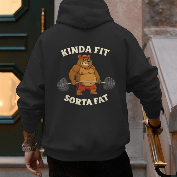 Kinda Fit Sorta Fat Gym Dad BOD Workout Apparel Men's Hoodie Back Print Kinda Fit Sorta Fat Gym Dad BOD Workout Apparel Men's Hoodie Back Print