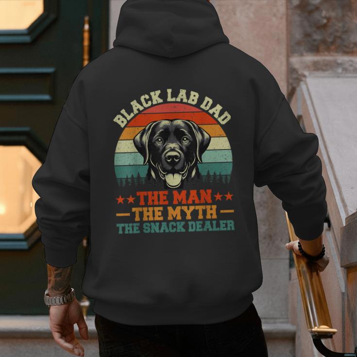 Labrador Retriever Dad Black Lab Dad Men's Hoodie Back Print