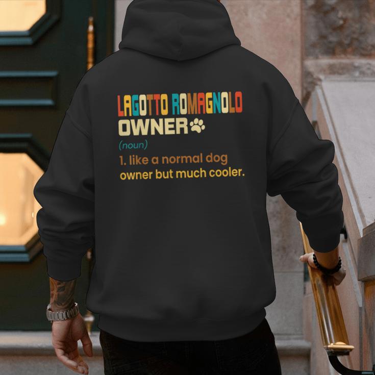 Lagotto Romagnolo Vintage Retro Dog Mom Dad Men's Hoodie Back Print Lagotto Romagnolo Vintage Retro Dog Mom Dad Men's Hoodie Back Print