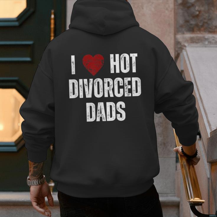 I Love Hot Divorced Dads Red Hearts Men's Hoodie Back Print I Love Hot Divorced Dads Red Hearts Men's Hoodie Back Print
