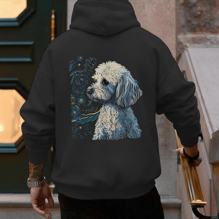 Maltipoo Starry Night Van Gogh Maltipoo Mom Dad Owner Men's Hoodie Back Print Maltipoo Starry Night Van Gogh Maltipoo Mom Dad Owner Men's Hoodie Back Print