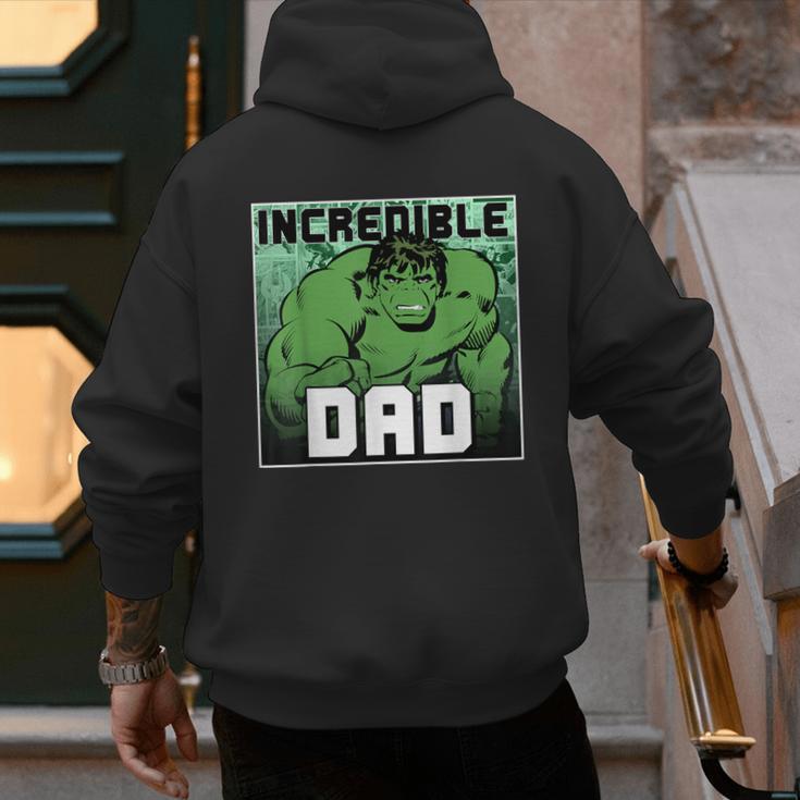 Marvel Comics Avengers Father's Day Hulk Incredible Dad Men's Hoodie Back Print